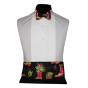 Cowboy Christmas Cummerbund and Tie Set